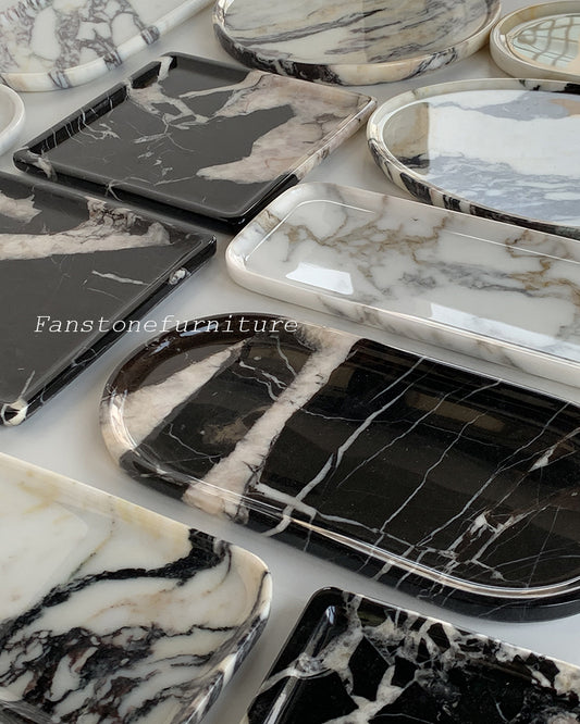 Elegant Marble Trays: The Aesthetic Evolution from Rectangular to Circular