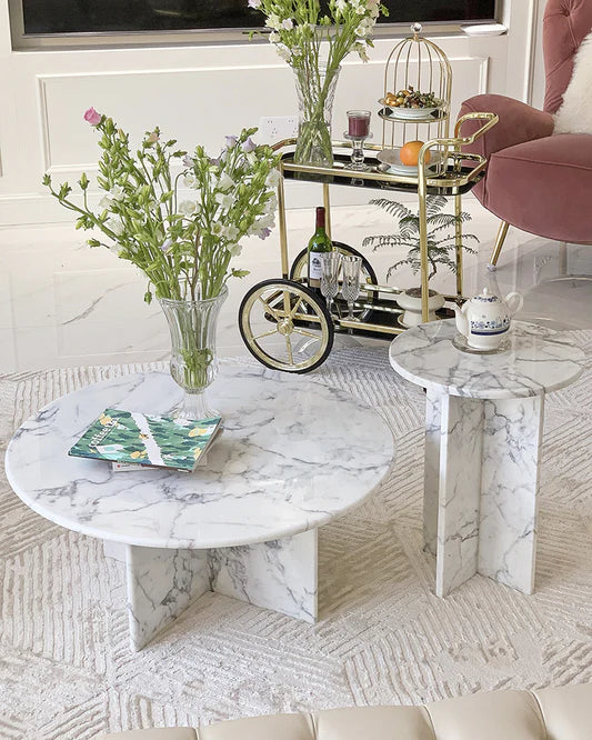 Elevate Your Living Room with a Timeless Marble Stone Coffee Table
