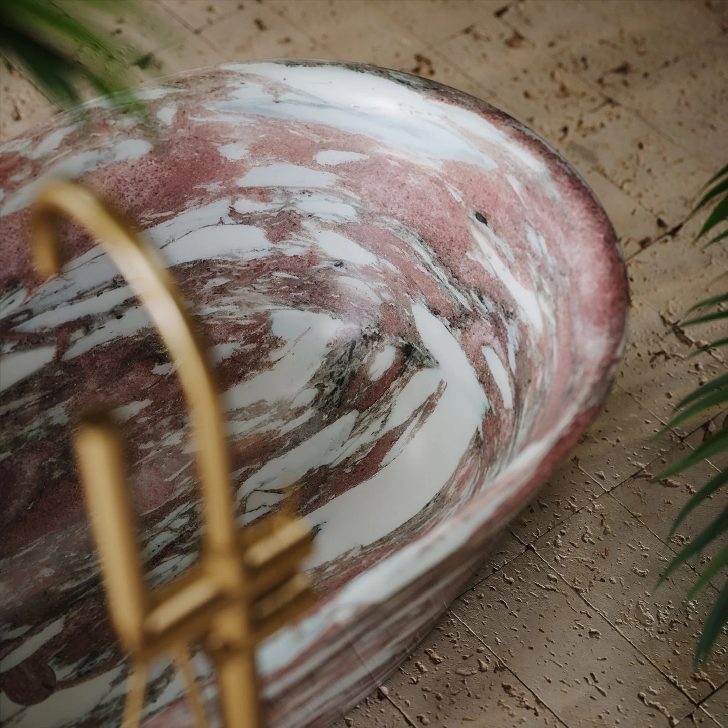 Norwegian Rose Marble Bathtub | Marble Bathtub |Alcove Bathtubs