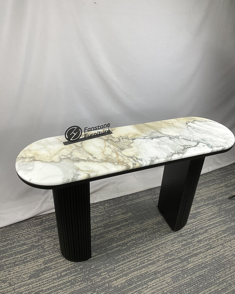 Calacatta Gold marble top console table