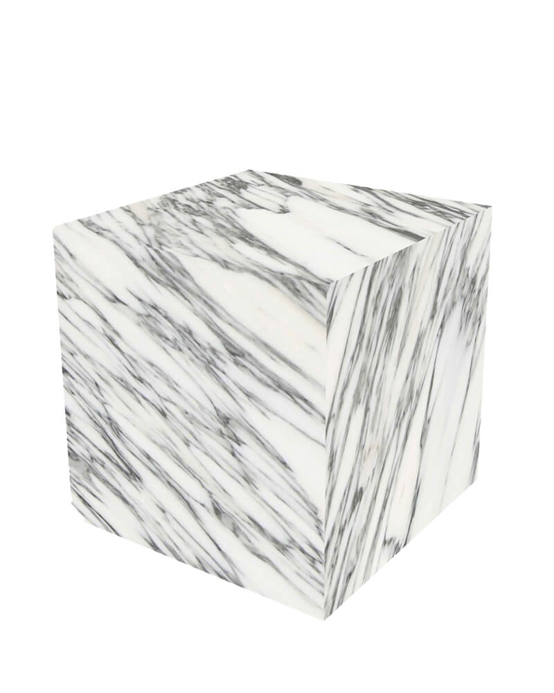 Natural Marble Plinth Square Side Table