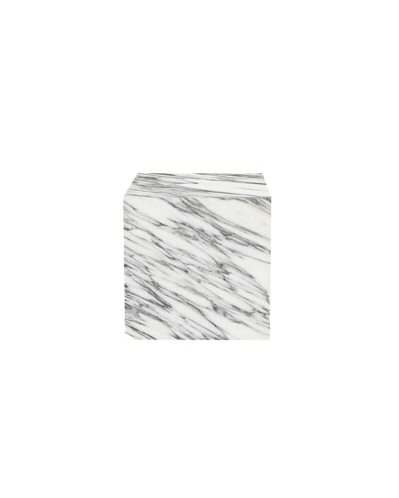 Natural Marble Plinth Square Side Table
