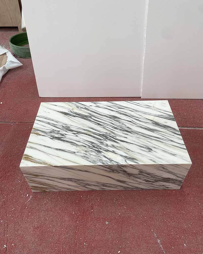 Arabescato Polished Plinth Coffee Table