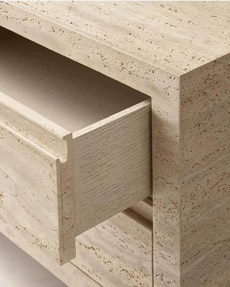 Natural Beige Travertine Multi-layer Storage Cabinet