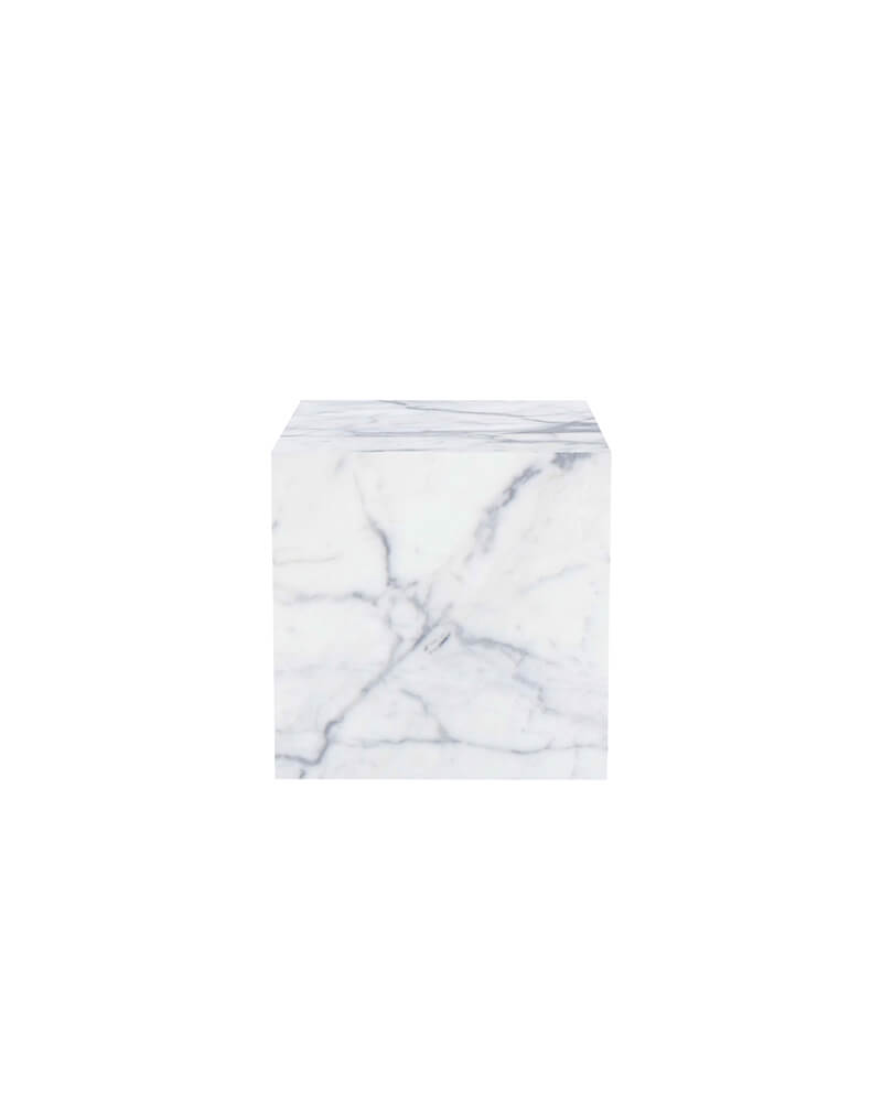 Natural Marble Plinth Square Side Table