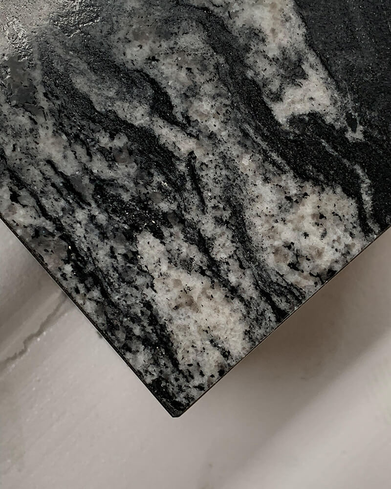 Black Marble Plinth Square Side Table