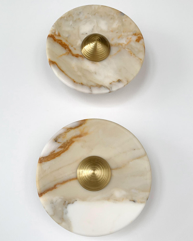 Calacatta Gold Marble Wall Lamp 2 Pcs