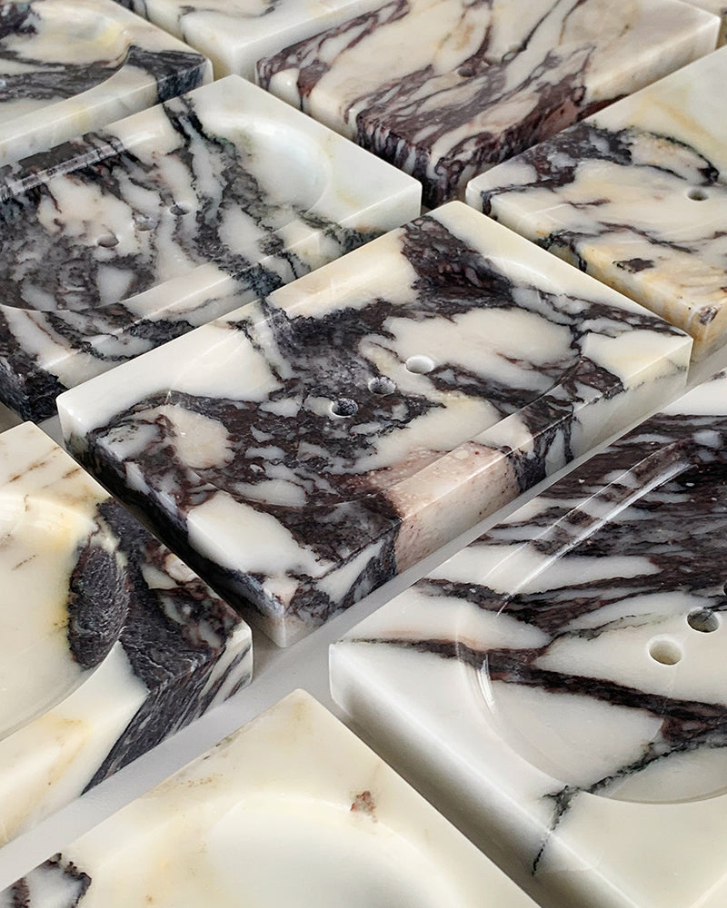 Calacatta Viola Marble Soap Holder