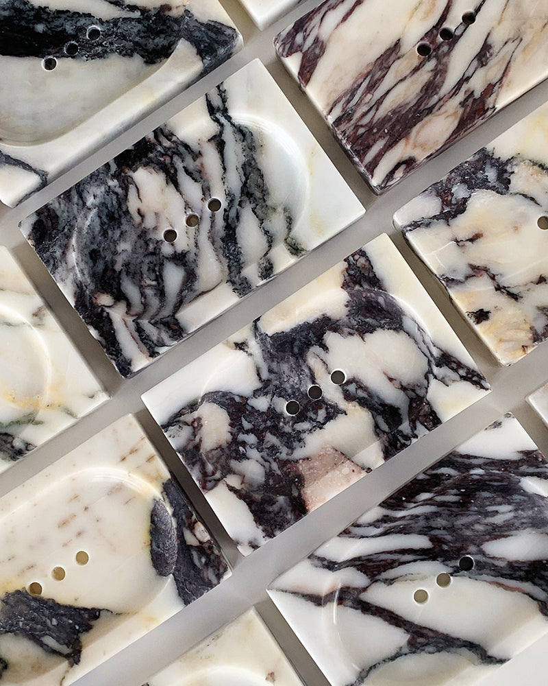 Calacatta Viola Marble Soap Holder