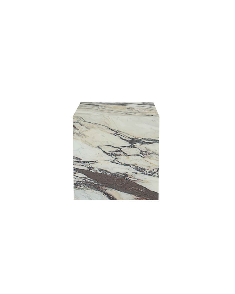 Natural Marble Plinth Square Side Table