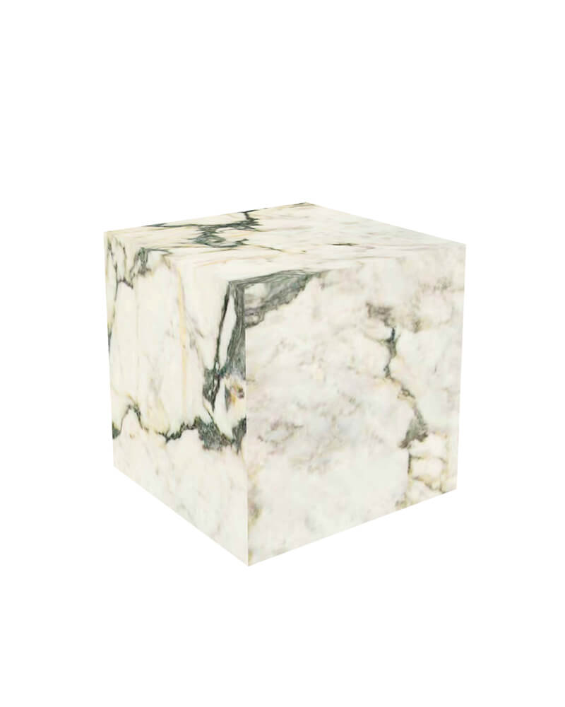 Natural Marble Plinth Square Side Table