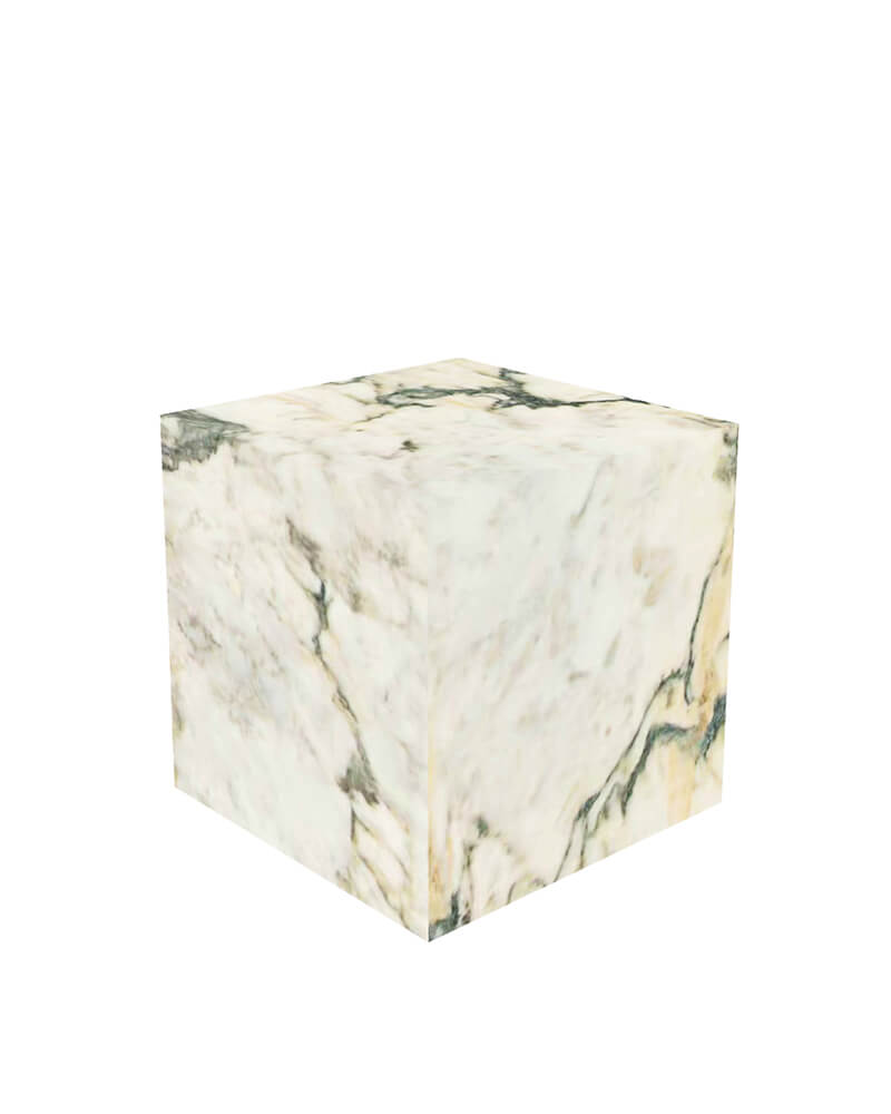 Natural Marble Plinth Square Side Table