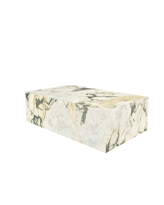 Calacatta Monet Rectangle Plinth Coffee Table