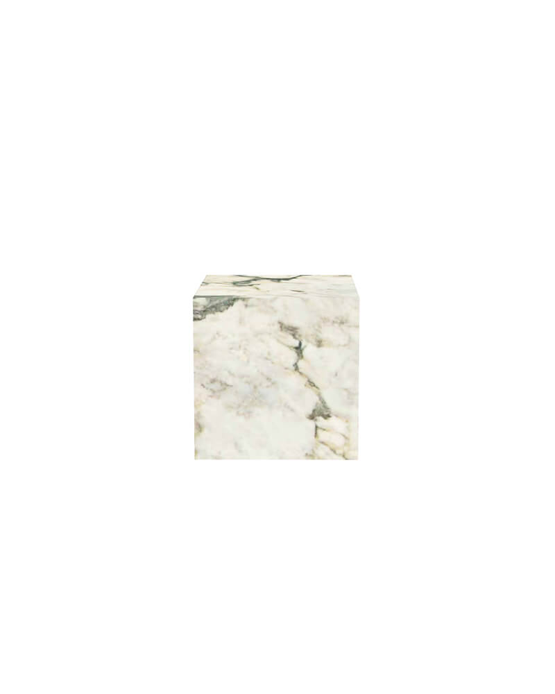 Natural Marble Plinth Square Side Table
