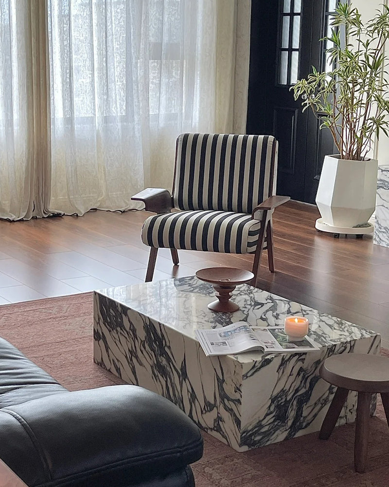 Calacatta Viola Marble Rectangle Plinth Coffee Table