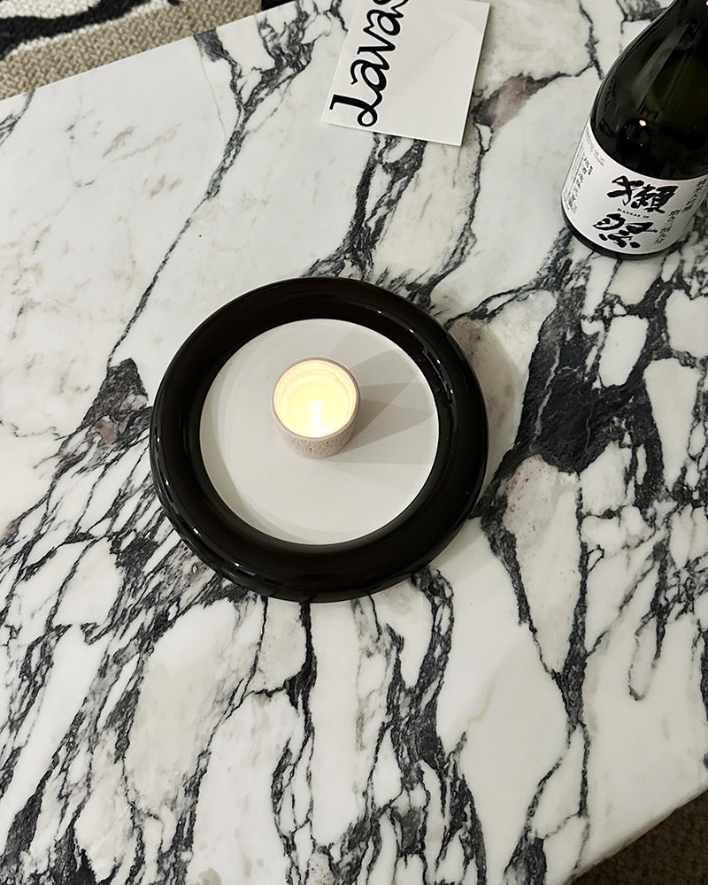 Natural Marble Rectangle Plinth Coffee Table