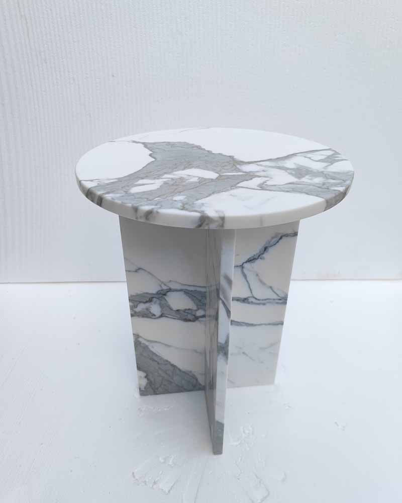 Calaeatta White Polished Side Table
