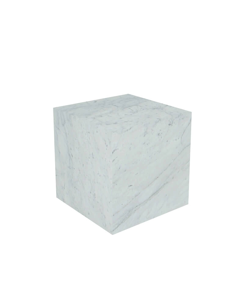 Natural Marble Plinth Square Side Table