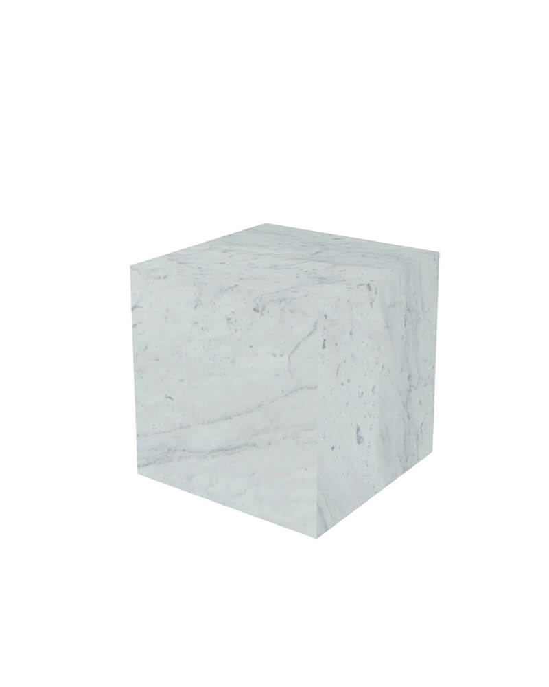 Natural Marble Plinth Square Side Table