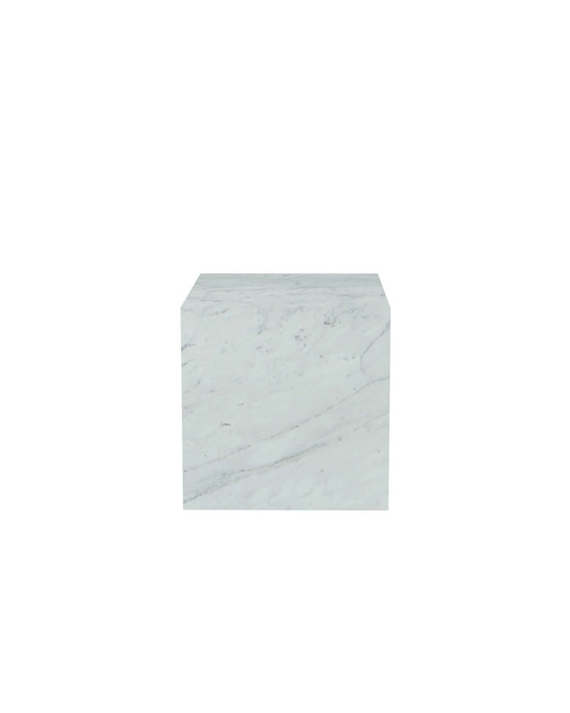 Natural Marble Plinth Square Side Table