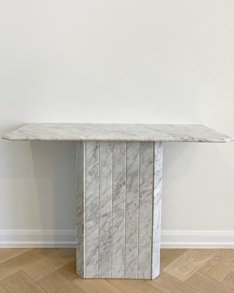 Carrara Marble Striple Console Table
