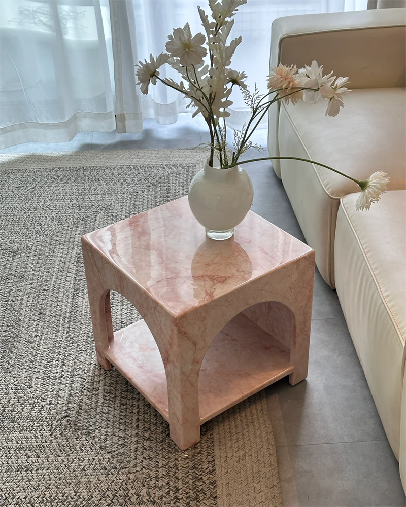 Cream Rose Pink Side table