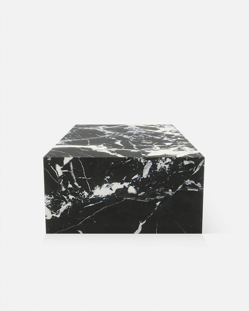 Grand Antique Marble Rectangle Plinth Coffee Table