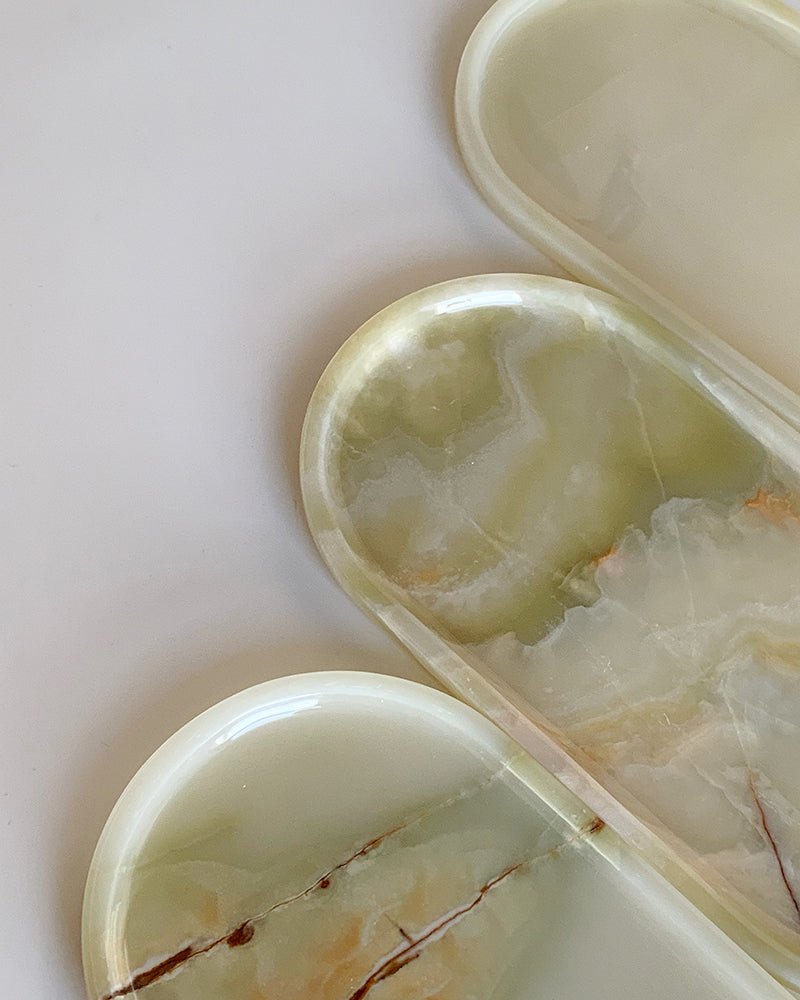 Natural Green Onyx Marble Tray