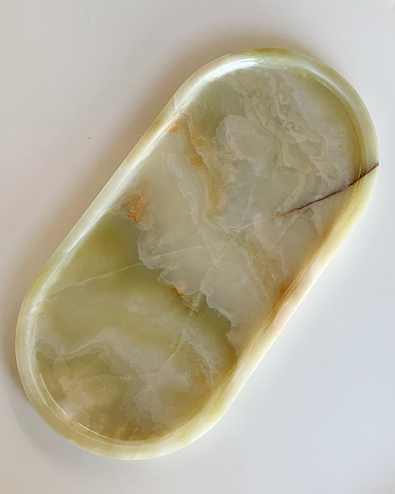 Natural Green Onyx Marble Tray