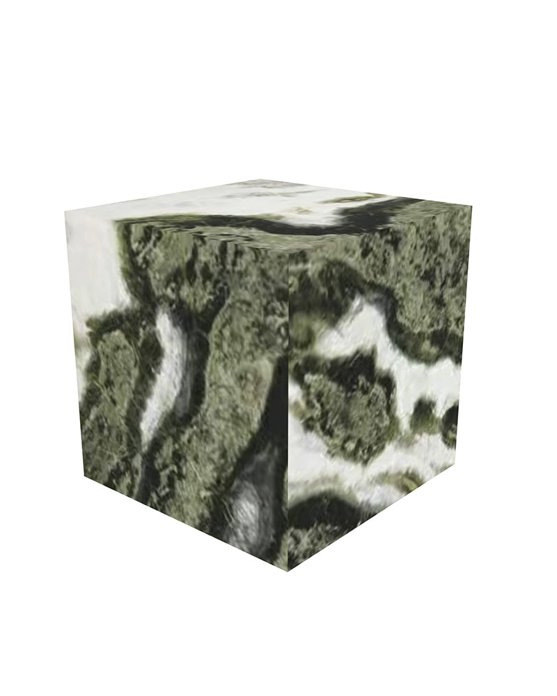 Green Forest Marble Rectangle Plinth Coffee Table