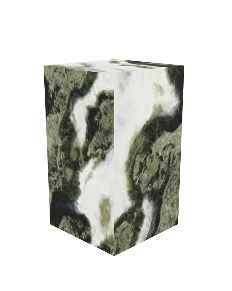 Green Forest Marble Rectangle Plinth Coffee Table