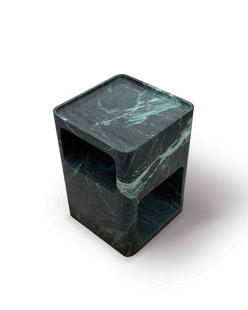 India Green Marble Storage Side Table