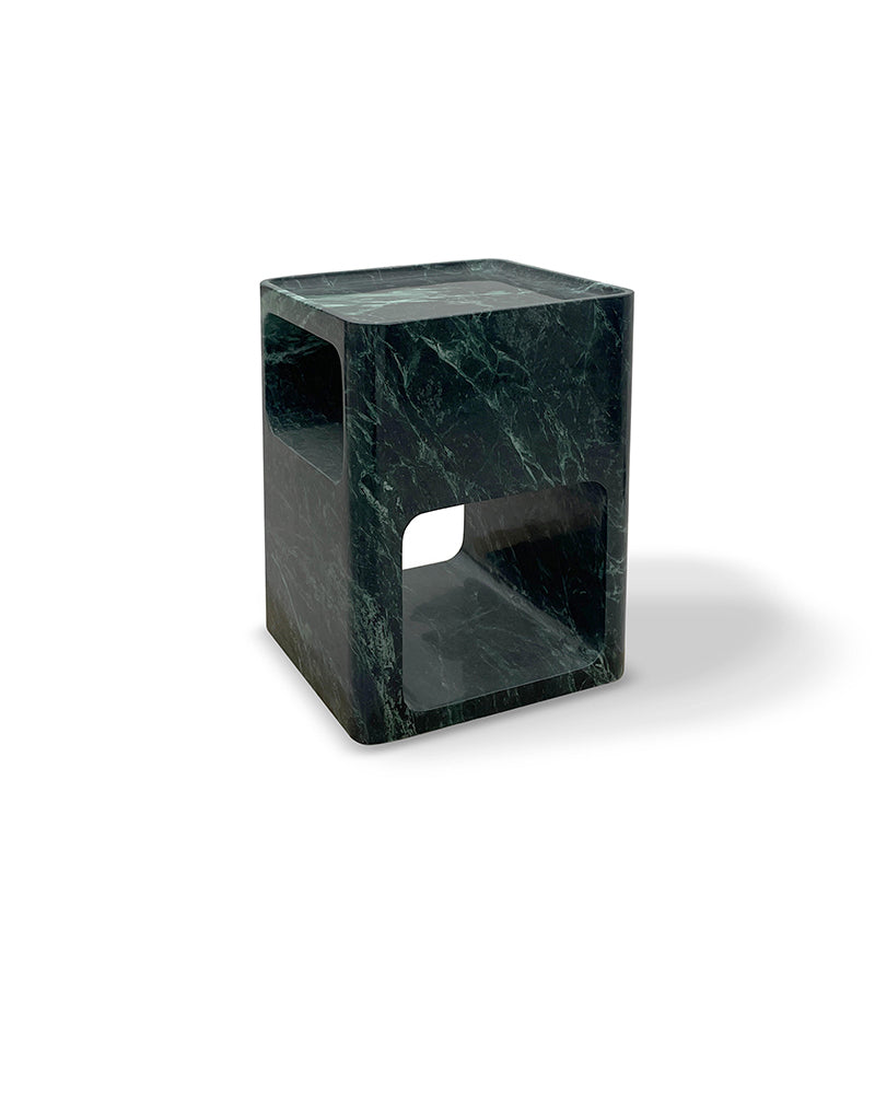 India Green Marble Storage Side Table