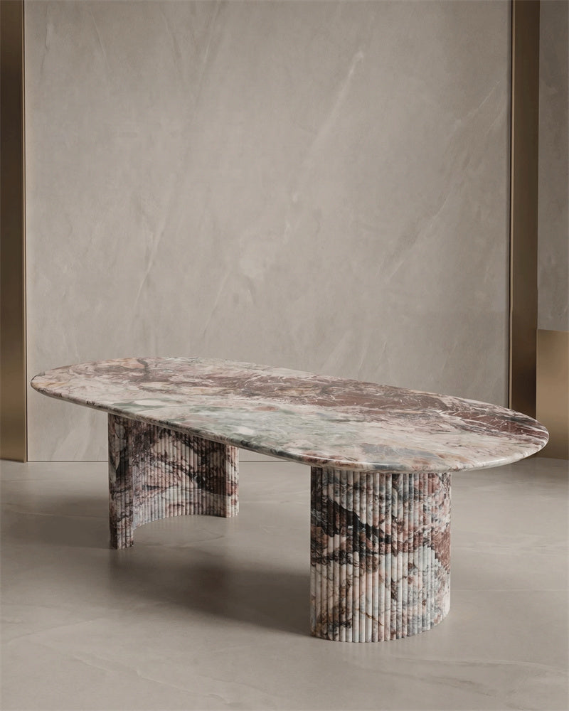 Les Quatre Saisons Marble Petal Base Dining Table