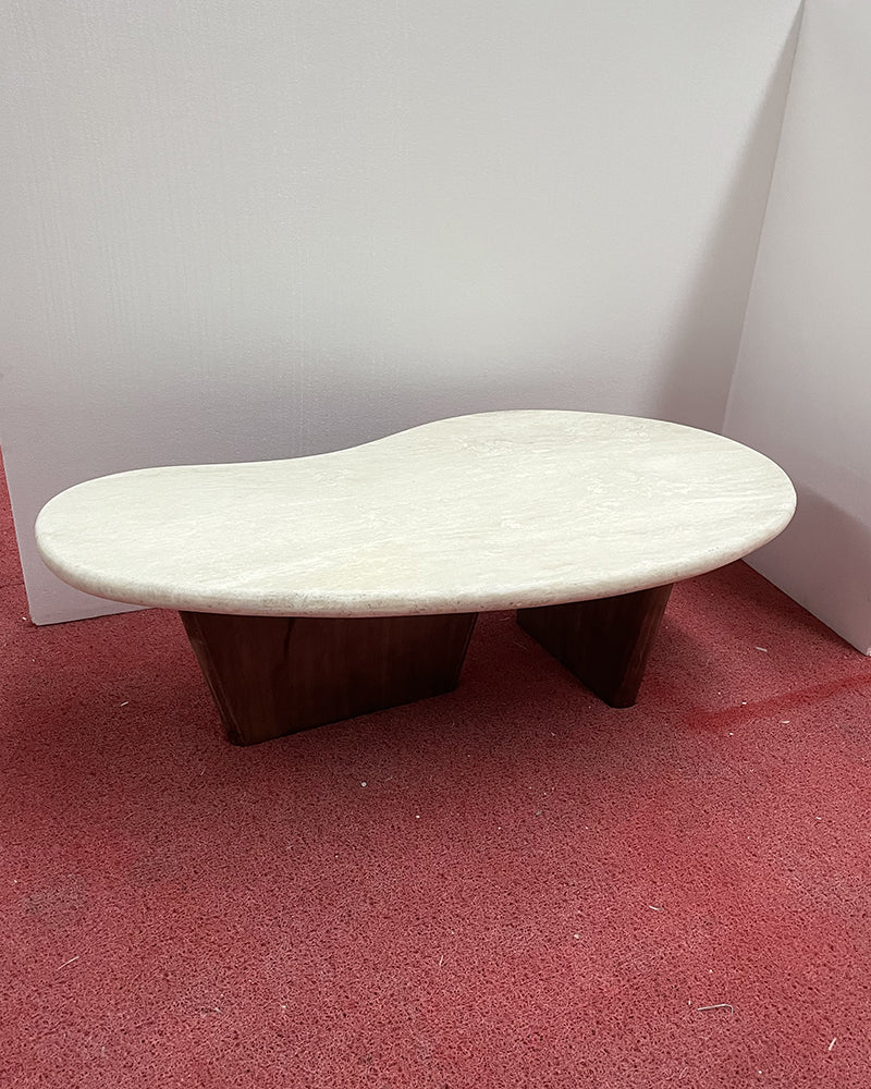 Mango Shaped Travertine Coffee Table