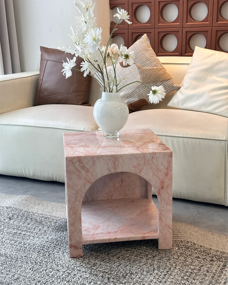Cream Rose Pink Side table
