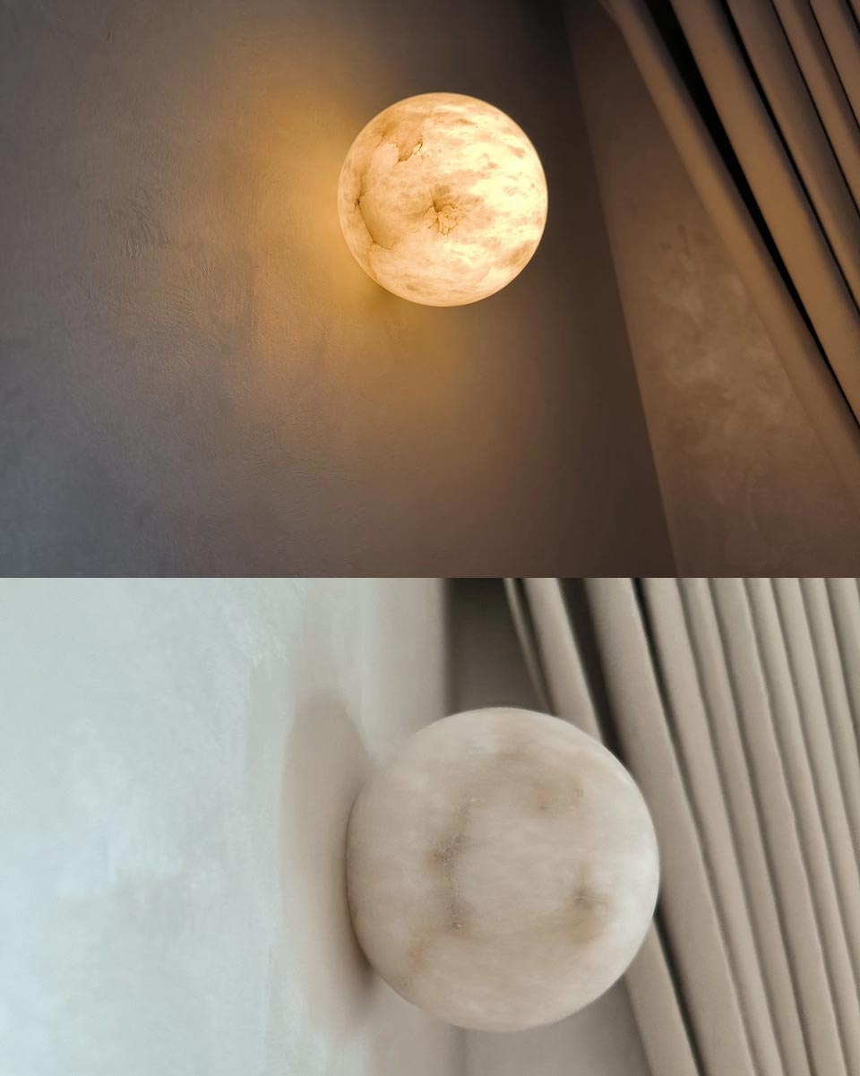 Moon Spanish Alabaster Sconce