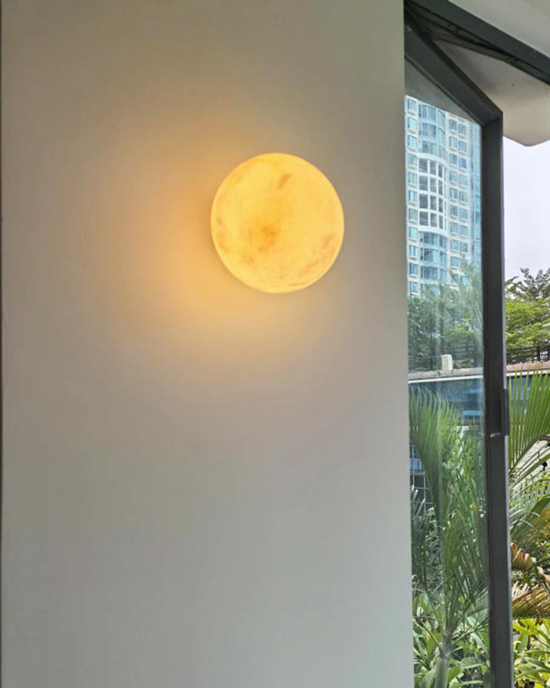 Moon Spanish Alabaster Sconce