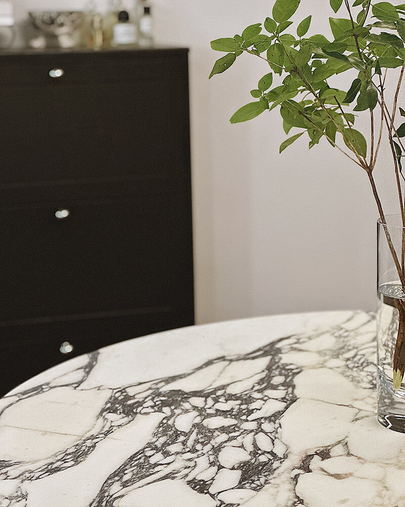 Natural Marble Calacatta Round Dining Table