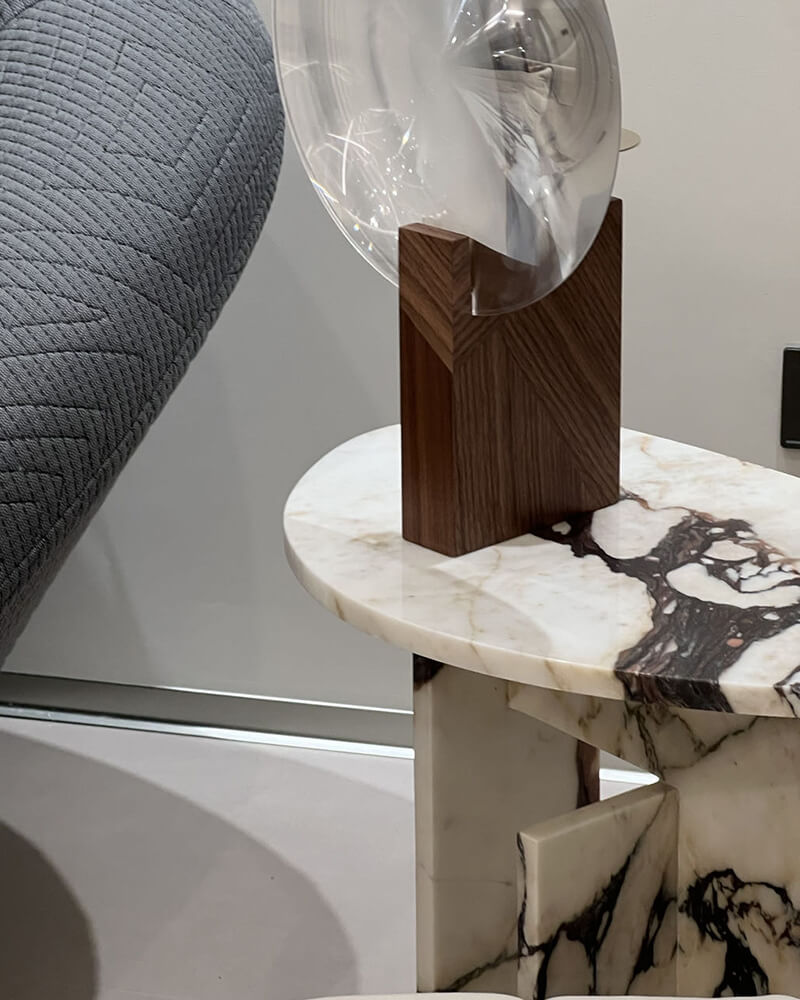 Natural Marble Calacatta Viola Organic Egg Side Table