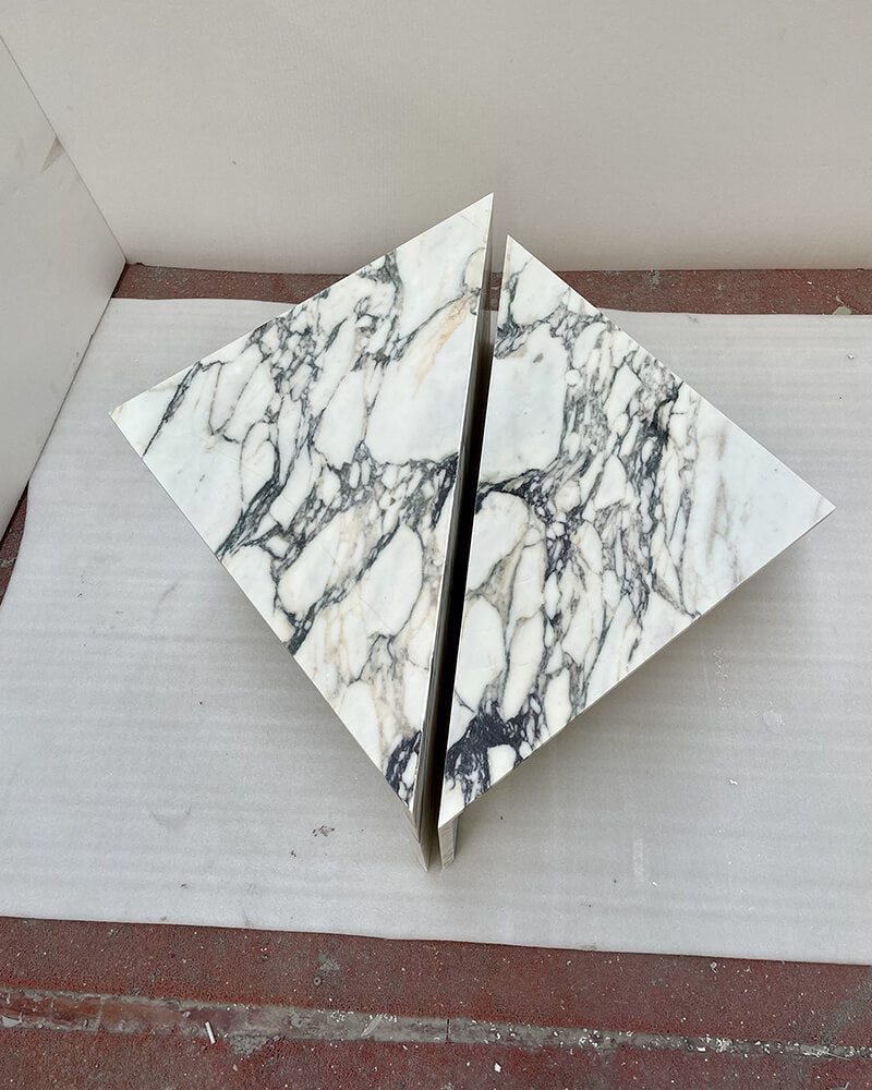Natural Marble Calacatta Viola Triangle Coffee Table 2Pcs