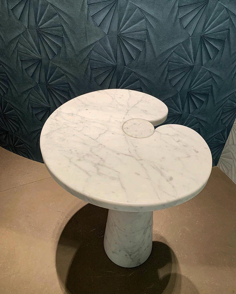 Natural Marble Carrara Eros Side Table