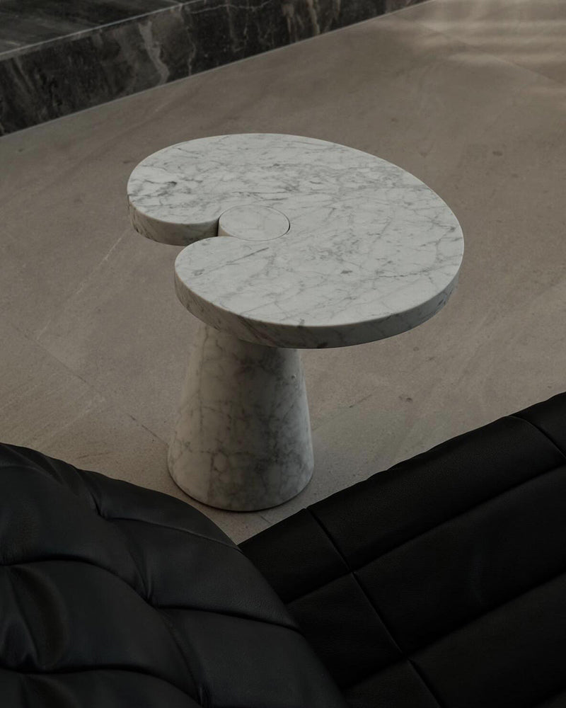Natural Marble Carrara Eros Side Table