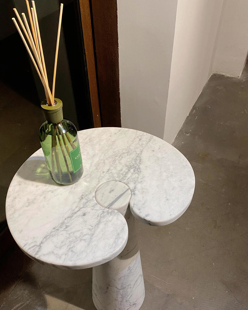 Natural Marble Carrara Eros Side Table