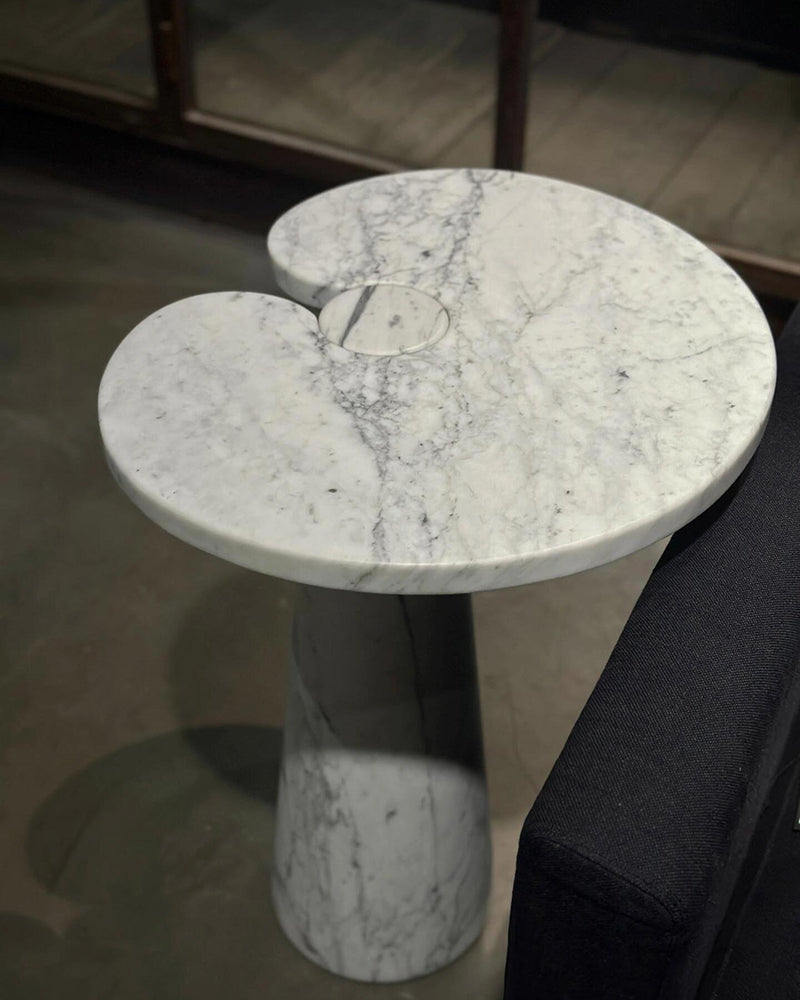 Natural Marble Carrara Eros Side Table