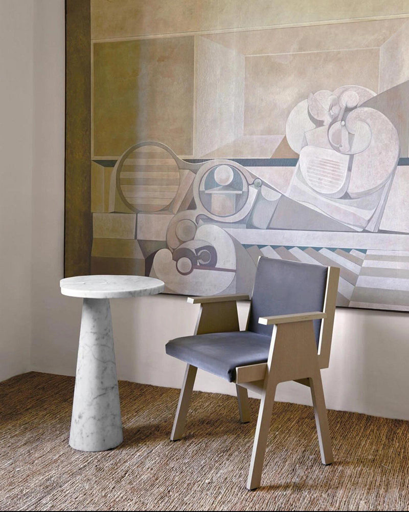 Natural Marble Carrara Eros Side Table