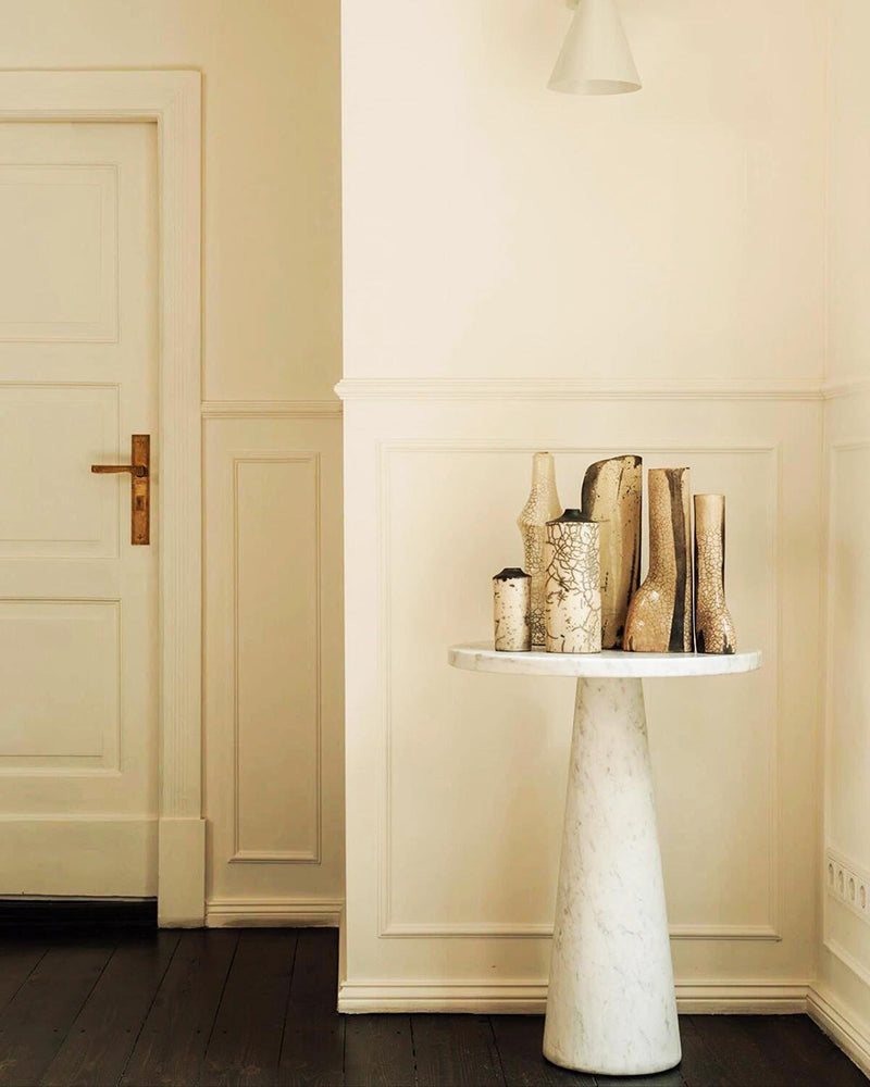 Natural Marble Carrara Eros Side Table