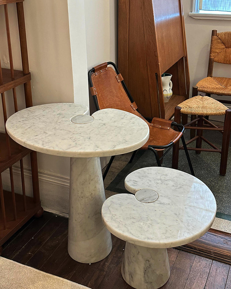 Natural Marble Carrara Eros Side Table