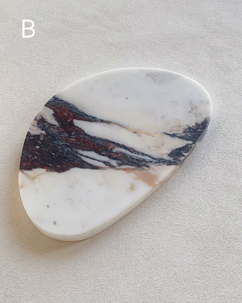 Natural Marble Organic Egg Shape Tray