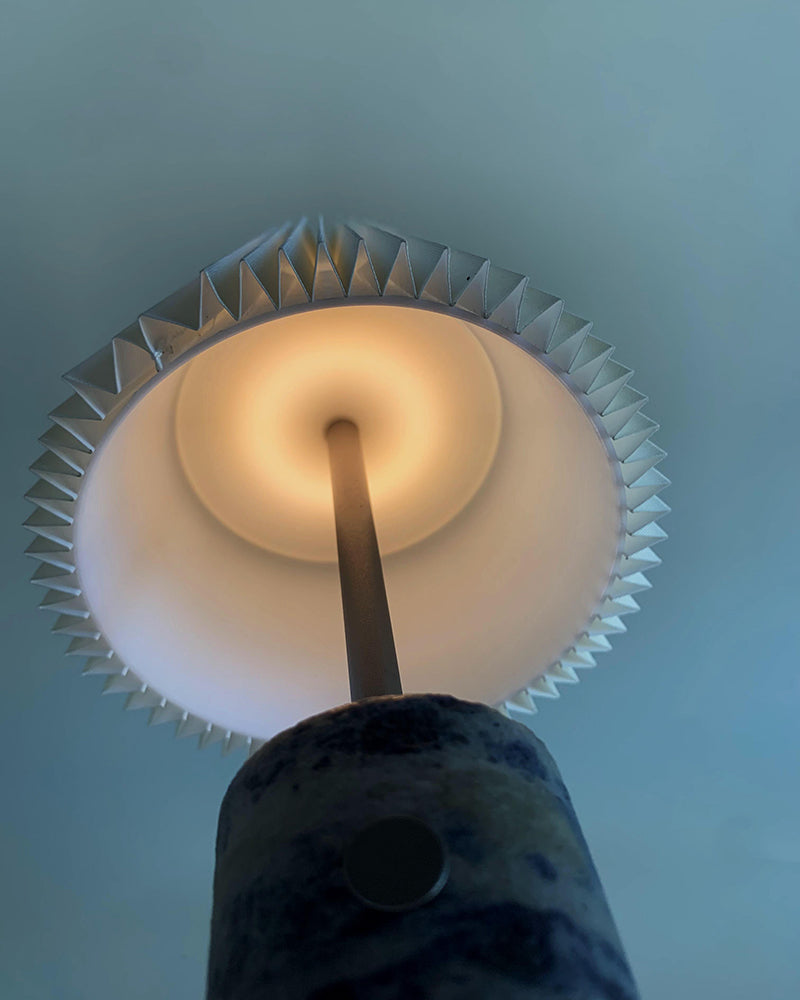 Natural Marble Petal Base Bedside Lamp